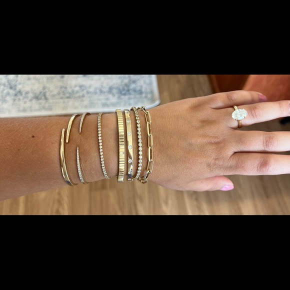 Open Gold Wrap Bangle by Ring Concierge - Picture 2 of 2